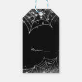 きらめくクモの巣ハローウィンパーティ ギフトタグ (裏面)