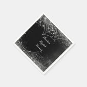 きらめくクモの巣ハローウィンパーティ スタンダードカクテルナプキン (角)