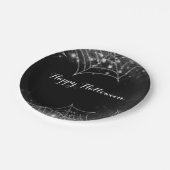 きらめくクモの巣ハローウィンパーティ ペーパープレート (アングル)