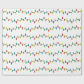 きらめくクリスマスの照明 ラッピングペーパー (フラット)