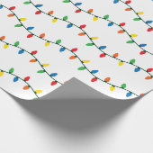 きらめくクリスマスの照明 ラッピングペーパー (角)