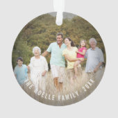 きらめくクリスマススタイリッシュツリー写真 オーナメント (裏面)