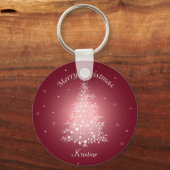 きらめくクリスマスツリーキーチェーン キーホルダー (正面)