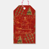 きらめくクリスマスツリーギフトラベル ギフトタグ (裏面)