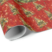 きらめくクリスマスツリーラッピング紙 ラッピングペーパー (ロールコーナー)