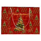 きらめくクリスマスツリー大抱き枕 ラージペーパーバッグ (裏面)