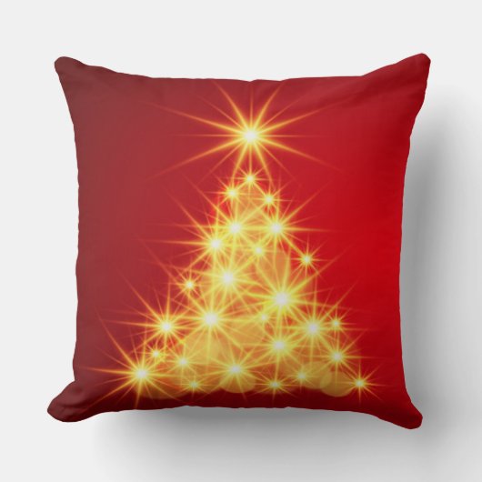 きらめくクリスマスツリー装飾用クッション クッション (正面)