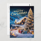 きらめくクリスマスツリー ポストカード (正面/裏面)