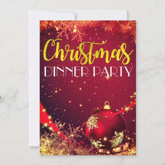 きらめくクリスマスパーティー招待状 招待状 (正面)