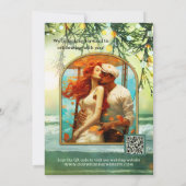 きらめくクリスマスビーチ写真Save the Date Card セーブザデート (裏面)