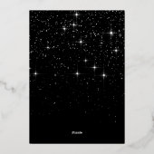 きらめくクリスマスフォトグリーティングシルバー 箔シーズンカード (裏面)