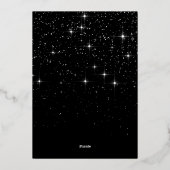 きらめくクリスマスフォトグリーティングシルバー 箔シーズンカード (裏面)