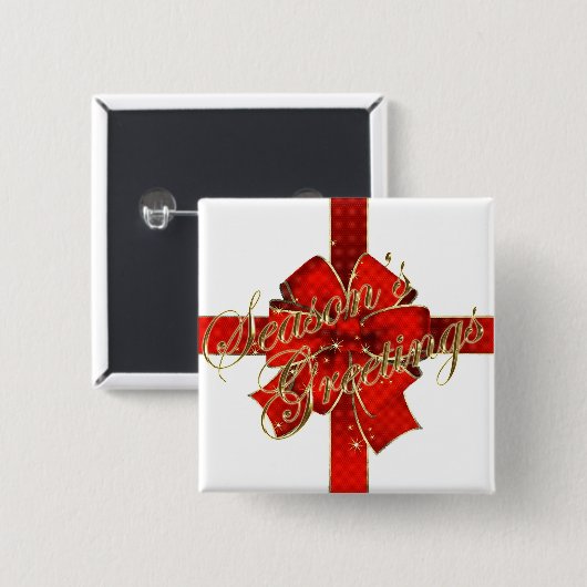 きらめくクリスマスボウ 缶バッジ (正面&裏面)