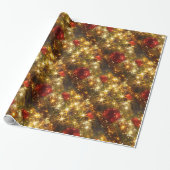 きらめくクリスマス包装紙 ラッピングペーパー (アンロールド)