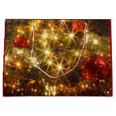 きらめくクリスマス抱き枕大 ラージペーパーバッグ (正面)