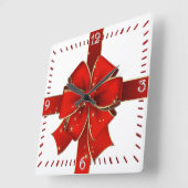 きらめくクリスマス時計 スクエア壁時計 (傾斜)