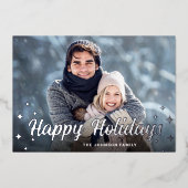 きらめくクリスマス4 PHOTOグリーティングシルバー 箔シーズンカード (正面)