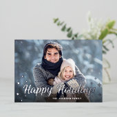 きらめくクリスマス4 PHOTOグリーティングシルバー 箔シーズンカード (立ち正面)