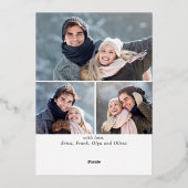 きらめくクリスマス4 PHOTOグリーティングシルバー 箔シーズンカード (裏面)