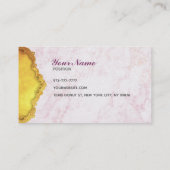 きらめくグリッターのピンク層のケーキのロイヤリティカード 名刺 (裏面)