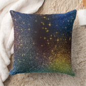 きらめくグリッターグラデーション(カラフルカラー) クッション (ブランケット)