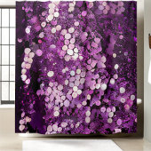きらめくグリッターパープルシークインシャワーカーテン シャワーカーテン