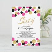 きらめくグリッター紙吹雪 | 60歳 招待状 (スタンド正面)