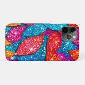 きらめくグリッター葉パターン Case-Mate iPhoneケース (裏面(横))