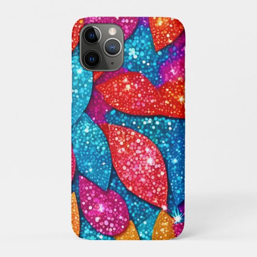 きらめくグリッター葉パターン Case-Mate iPhoneケース (裏)