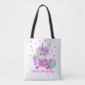 きらめくグリッター読ユニコーン トートバッグ (正面)