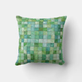 きらめくグリーン市松模様に装飾用クッション クッション (裏面)