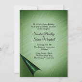 きらめくグリーン結婚式招待状 招待状 (正面)