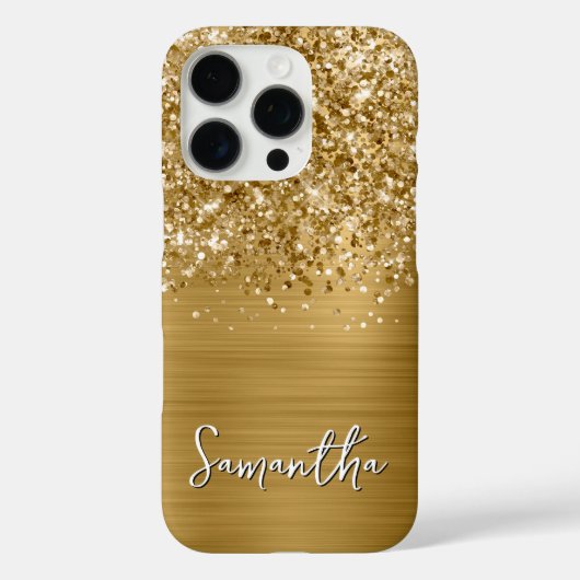 きらめくゴールドの華やかさネーム Case-Mate iPhoneケース (裏面)