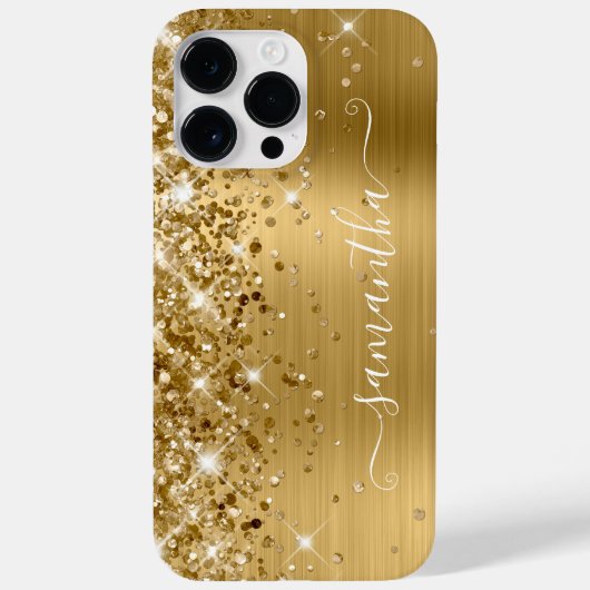 きらめくゴールドの華やかさ モダンガーリーなシグネチャーデザイン Case-Mate iPhoneケース (裏面)