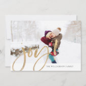 きらめくゴールドフォイルJoyタイポグラフィ全写真 シーズンカード