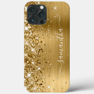 きらめくゴールド箔モダンガーリーなサイン iPhone 13 PRO MAXケース