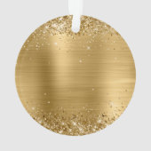 きらめくゴールド箔 私たちの初めてのクリスマス オーナメント (裏面)