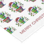 きらめくサボテンのクリスマス ショートテーブルランナー (コーナー)