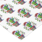 きらめくサボテンのクリスマス テーブルクロス (アングル)