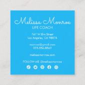 きらめくサンかわい魅力的カラフル スクエア名刺 (裏面)