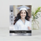 きらめくシャイン卒業発表フォトカード 招待状 (スタンド正面)