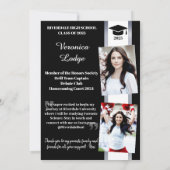 きらめくシャイン卒業発表フォトカード 招待状 (裏面)