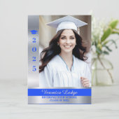 きらめくシャイン卒業発表フォトカード 招待状 (スタンド正面)