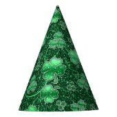 きらめくシャムロックと渦巻き旋回ID289 パーティーハット (正面)