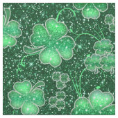 きらめくシャムロックと渦巻き旋回ID289 ファブリック (クローズアップ)