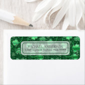 きらめくシャムロックと渦巻き旋回ID289 ラベル (インサイチュ)