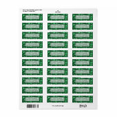 きらめくシャムロックと渦巻き旋回ID289 ラベル (フルシート)