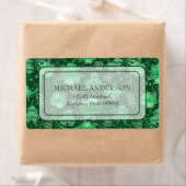 きらめくシャムロックと渦巻き旋回ID289 ラベル (インサイチュ)