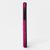 きらめくショッキングピンク音楽ノート及びスチレットヒール Case-Mate iPhoneケース (裏面/左)