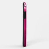 きらめくショッキングピンク音楽ノート及びスチレットヒール Case-Mate iPhoneケース (裏面/右)